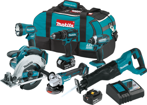 18V LXT? Lithium-Ion Cordless 6-Pc. Combo Kit (3.0Ah), Rapid Optimum Charger, XT610