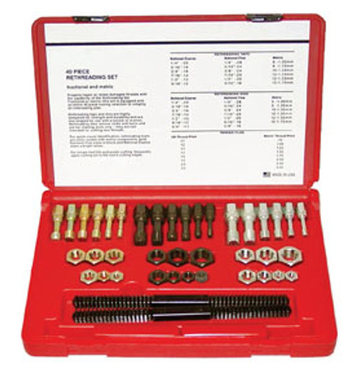 40 pc. SAE & Metric Thread Restorer Kit KAS-972