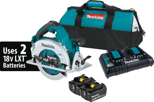 36V (18V X2) LXT? Brushless 7-1/4" Circular Saw Kit, AWS? Capable (5.0Ah), Built-in tether notch, XSH07PTU