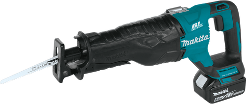 18V LXT? Lithium-Ion Brushless Cordless Recipro Saw Kit (5.0Ah), Makita-built 2-speed brushless motor, XRJ05T