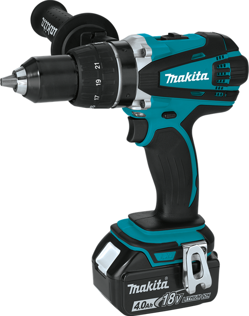 18V LXT? Lithium-Ion Cordless 1/2" Driver-Drill Kit (4.0Ah), Makita-built 4-pole motor, XFD03M