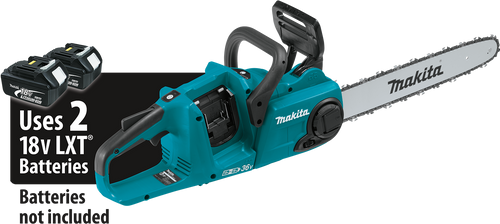 36V (18V X2) LXT? Brushless 16" Chain Saw, Tool Only, Makita-built outer rotor, XCU04Z