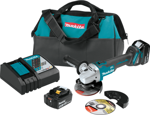 18V LXT? Lithium-Ion Brushless Cordless 4-1/2"Â / 5" Cut-Off/Angle Grinder Kit (5.0Ah), Automatic Speed Change, XAG04T