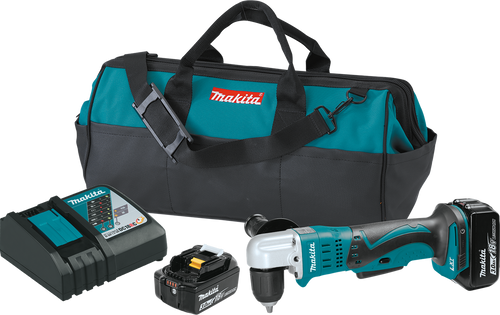 18V LXT? Lithium-Ion Cordless 3/8" Angle Drill Kit (3.0Ah), Makita-built 4-pole motor, XAD02