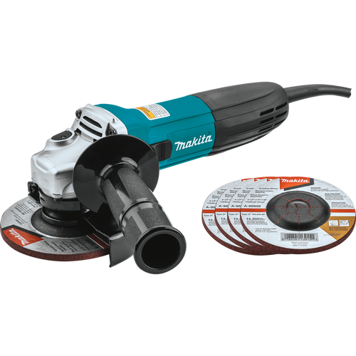 4-1/2" Angle Grinder, with 5 Wheels, Labyrinth Construction, GA4530X