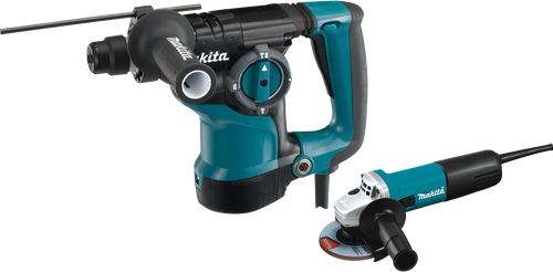 1-1/8'' Rotary Hammer, accepts SDS-PLUS bits and 4-1/2" Angle Grinder, HR2811FX