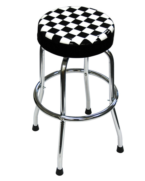 Shop Stool with Checker Design