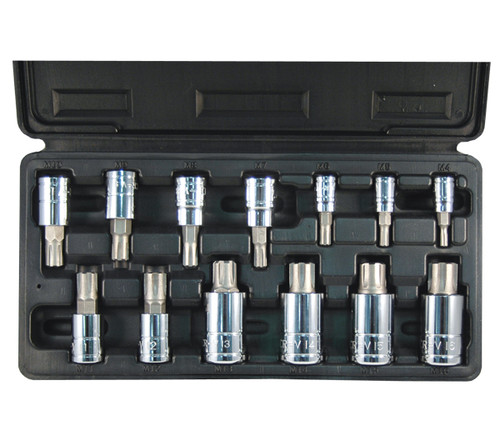 13 Pc. 6 Lobe Polydrive Bit Socket Set