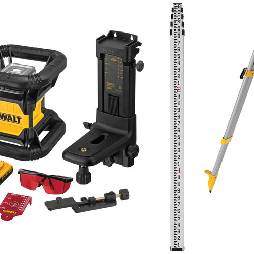 Dewalt DW079LRK Rotary Laser Kit, 20V MAX*, Red Beam