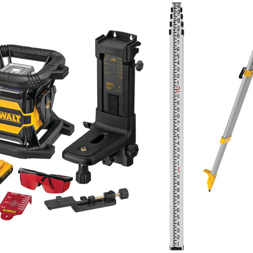 Dewalt DW080LRSK Rotary Laser Kit, 20V MAX*, Tool Connect™, Red BeamDewalt DW080LRSK Rotary Laser Kit, 20V MAX*, Tool Connect™, Red Beam