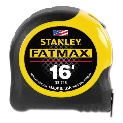 FatMax Classic Tape Measure, 1-1/4 in W x 16 ft L, SAE, Black/Yellow Case (33-716)