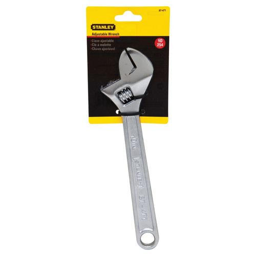 Adjustable Wrench, 10 in Long, 1-1/4 in Opening, Chrome (87-471)