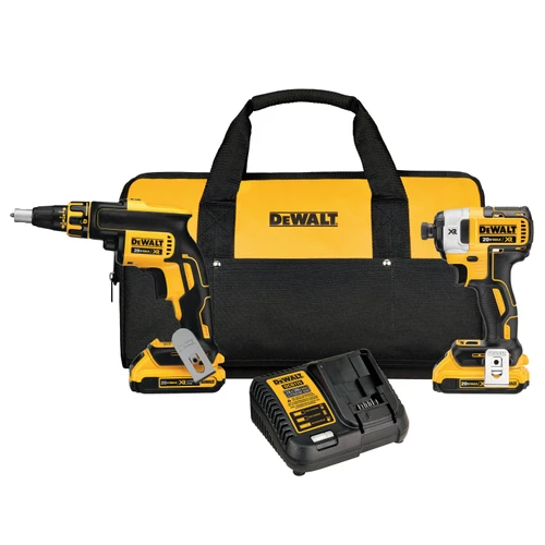 Dewalt DCK267D2 20V MAX* XR Brushless Drywall Screwgun & Impact Driver Combo Kit (2.0Ah)