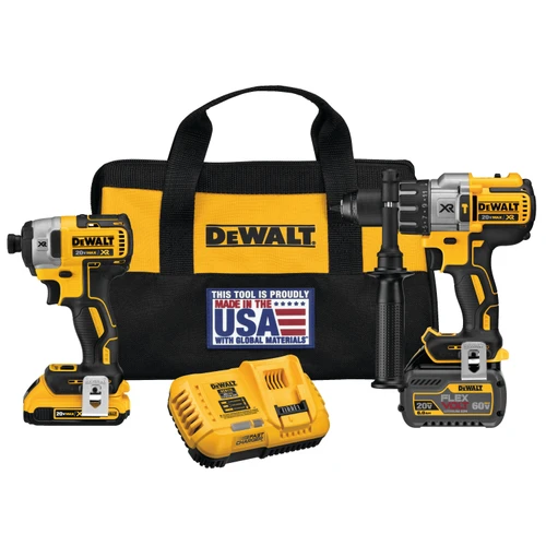 Dewalt DCK299D1T1 FLEXVOLT 20V/60V MAX* Hammer Drill/Driver & Impact Driver Combo Kit