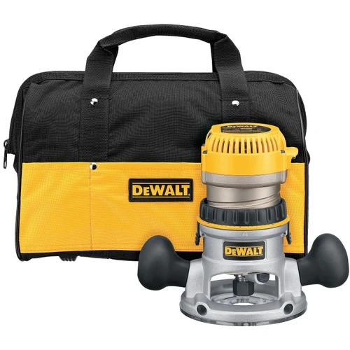 Dewalt DW618K 2‑1/4 HP EVS Fixed Base Router Kit with Soft Start