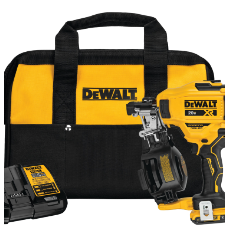 20V MAX* 15Ã¸ CORDLESS COIL ROOFING NAILER KIT DCN45RND1