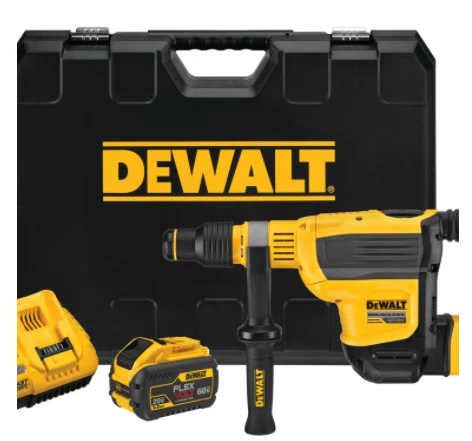 Dewalt DCH614X2 FLEXVOLT 60V MAX* 1-3/4" Brushless Cordless SDS Max Combination Rotary Hammer Kit