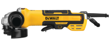 Dewalt DWE43214NVS 5" Brushless Paddle Switch Small Angle Grinder w/ Kickback Brake, No‑Lock, Variable Speed