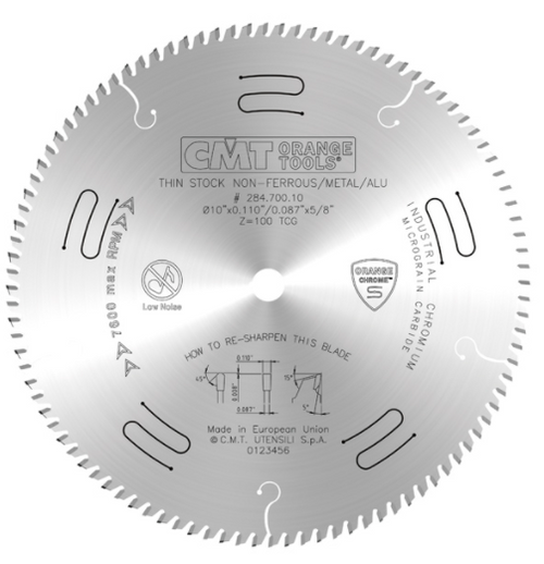 CMT 284.720.12,12'' + 1/64'',Industrial Thin Stock Non-Ferrous Metal, PVC Blades