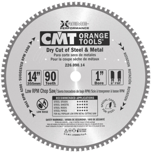 CMT 226.060.12,12'' + 1/64'',Industrial Dry Cutter Circular Saw Blades