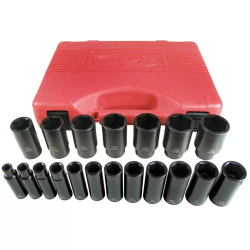 19 Piece Fractional Impact Socket Set Â«? Drive - Deep