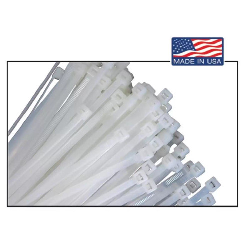 Cable Zip Tie 14 in. Long; Natural; 100/pk; 50 lb. Test w/ Mt. Head