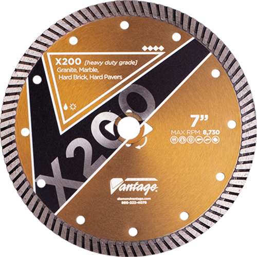 Diamond Vantage  4-1/2 x .080 x 7/8-5/8 Hard Material, Heavy Duty, Turbo Rim Blade