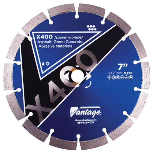 Diamond Vantage 10 x .095 x 7/8-5/8 Abrasive MATERIAL, Supreme Grade, Segmented Blade