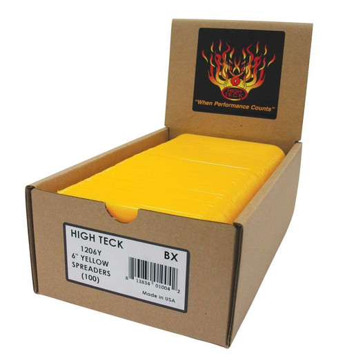 High Teck? 1206Y Spreader, 6 in W, Plastic, Yellow, Tapered Edge