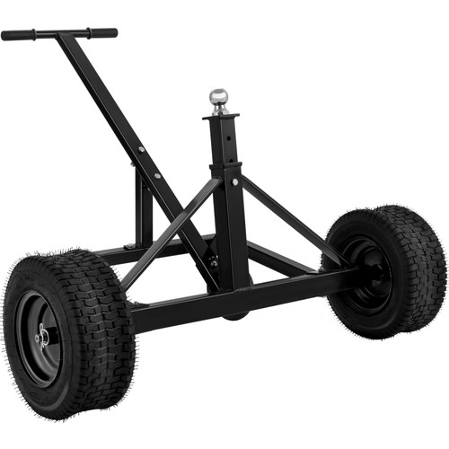 Adjustable Trailer Dolly, 1500 Lbs Capacity Trailer Mover Dolly, 25.6" - 33.5" Adjustable Height, Manual Trailer Mover with 16" Wheels, Heavy-Duty Tow Dolly for Car, RV, Boat