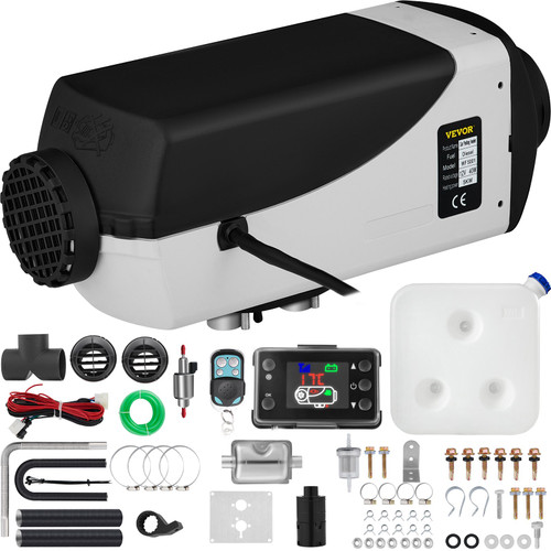 12V 8KW Diesel Air Heater With LCD Thermostat & 10L Tank For RV, Truck, Boat, And Trailer