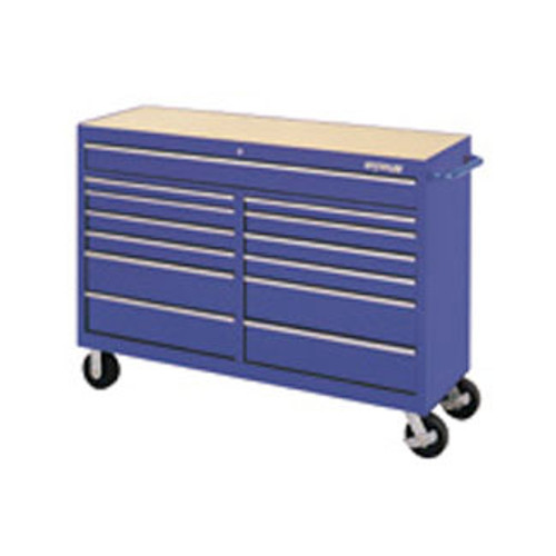 Traxx and #174, 60 in  - 13 Drawer Ball Bearing Tool Cart - Blue