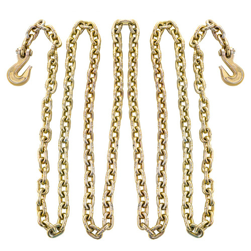 Tow Chain 3/8" 20' G70 2 Pack Tie Down Binder Chain Flatbed Truck Trailer