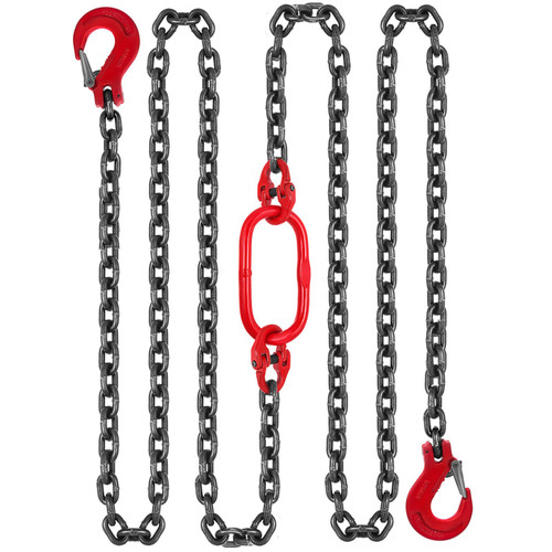 Chain Sling - 5/16" X 5' Double Leg Lifting Chain Powder Coating 3t/6600lbs