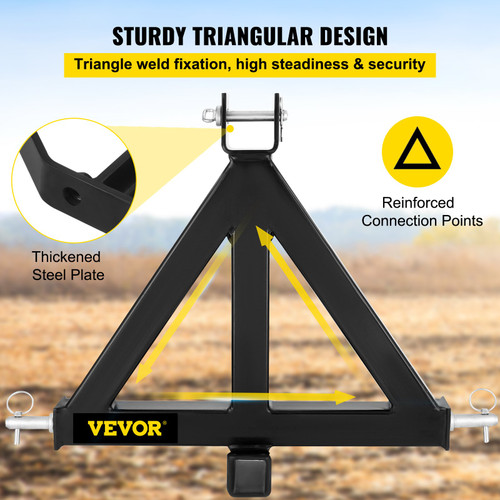 Heavy Duty 3 Point 2" Receiver Trailer Hitch Category 1Tractor Tow Drawbar Pull Heavy Duty 3 Point 2" Receiver Trailer Hitch Category 1Tractor Tow Drawbar Pull