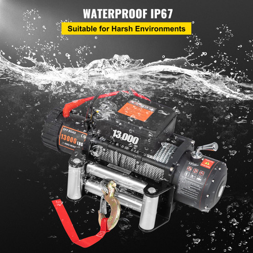 Electric Winch 13000lb Load Capacity Truck Winch Compatible with Jeep Truck SUV 85ft/26m Cable Steel 12V Power Winch with Wireless Remote Control, Powerful Motor for ATV UTV Off Road Trailer Electric Winch 13000lb Load Capacity Truck Winch Compatible with Jeep Truck SUV 85ft/26m Cable Steel 12V Power Winch with Wireless Remote Control, Powerful Motor for ATV UTV Off Road Trailer