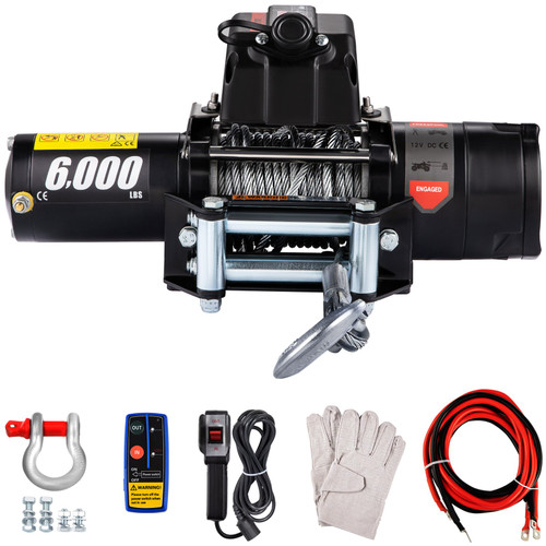 6000lbs 12V Recovery Electric Winch Truck Trailer Rope Remote Control 6000lbs 12V Recovery Electric Winch Truck Trailer Rope Remote Control