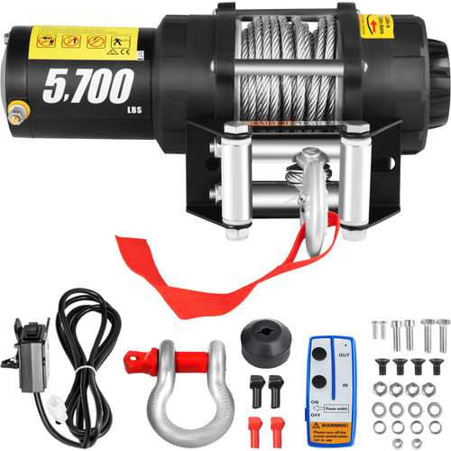 Electric Winch Truck Winch 12V 5700 LBS Steel Cable for ATV/UTV Off Road