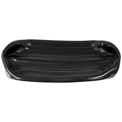 4 New Ribbed Boat Fenders 10" X 28" Black Center Hole Bumpers Mooring Protection
