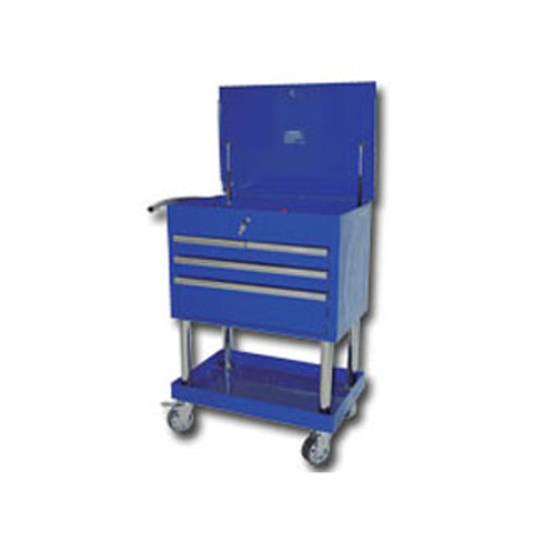 Mountain Professional 4 Drawer Blue Service Cart with Mag Wheels