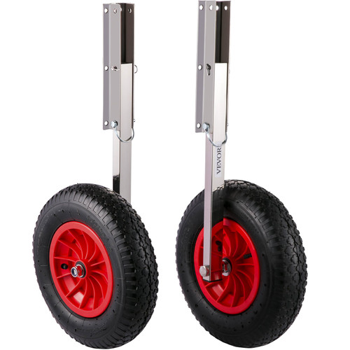 Boat Launching Wheels, 15" Boat Transom Launching Wheel, 600 LBS Loading Capacity Inflatable Boat Launch Wheels, Stainless Steel Transom Launching Dolly Wheels with 4 PCS of Quick Release Pins Boat Launching Wheels, 15" Boat Transom Launching Wheel, 600 LBS Loading Capacity Inflatable Boat Launch Wheels, Stainless Steel Transom Launching Dolly Wheels with 4 PCS of Quick Release Pins