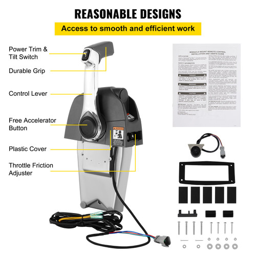 Throttle Outboard Remote Control 5006182 Side Mount For Brp Johnson Evinrude