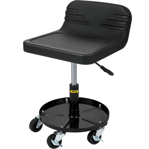 Rolling Garage Stool 300LBS Adjustable Mechanic Work Shop Seat w/Casters