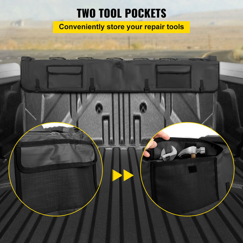 Tailgate Pad for Bikes, Tailgate Protection Cover Carries UP to 6 Mountain Bikes, 63" Bike Pickup Pad for Pickup Truck