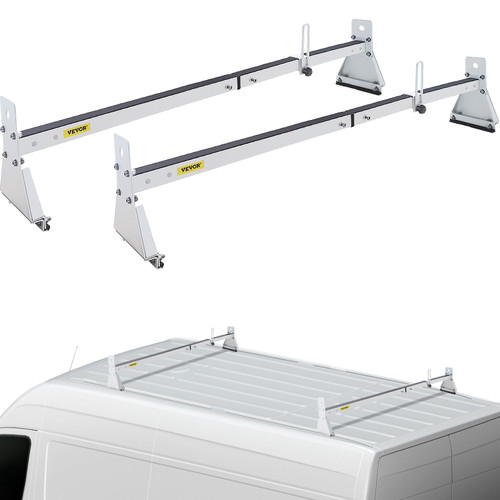 Roof Ladder Rack Van Ladder Rack 52"-63.8" Adjustable 2 Bars 331 LBS