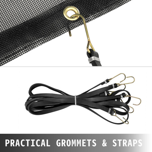 Dump Truck Mesh Tarp 7'X18', Black Mesh Tarp with Grommets, Heavy Duty Mesh Tarp with 6'' Pocket Opening Shade Mesh Tarp, PVC Coated Trailer Tarp, for Truck Bed Cover Dump Truck Mesh Tarp 7'X18', Black Mesh Tarp with Grommets, Heavy Duty Mesh Tarp with 6'' Pocket Opening Shade Mesh Tarp, PVC Coated Trailer Tarp, for Truck Bed Cover