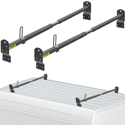 Roof Ladder Rack Van Ladder Rack 55"-63" Adjustable 2 Bars 661 LBS