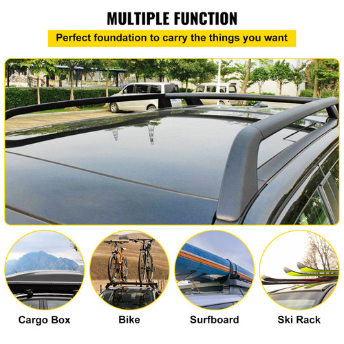 Roof Rack For 06-15 Land Rover Freelander 2 baggage cross bar Side Rail Aluminum Plastic Black