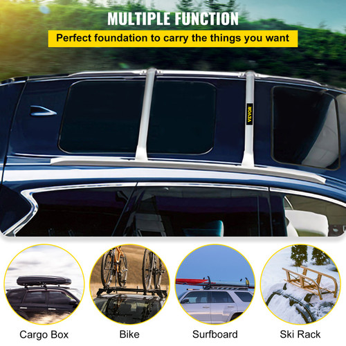 For 2014-19 Infiniti QX60 Silver Roof Rack Cross Bar Luggage Carrier Bar Pair For 2014-19 Infiniti QX60 Silver Roof Rack Cross Bar Luggage Carrier Bar Pair