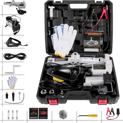 Electric Car Jack 3 Ton 12V Floor Jack, All-in-One Electric Scissor Jack, 120-370/170-420MM Lifting Range Scissor Lift Jack, Car Repair Tool with Inflator Pump, for Sedans and SUV Repair Electric Car Jack 3 Ton 12V Floor Jack, All-in-One Electric Scissor Jack, 120-370/170-420MM Lifting Range Scissor Lift Jack, Car Repair Tool with Inflator Pump, for Sedans and SUV Repair